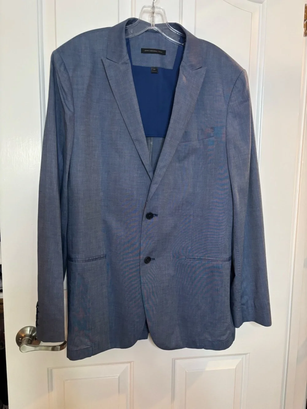 EUC John Varvatos Blue Men's lightweight unlined Sport Coat size 44